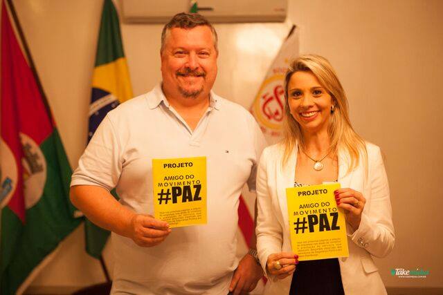 Diogo Boos e Andrea Schneider do Movimento #PAZ